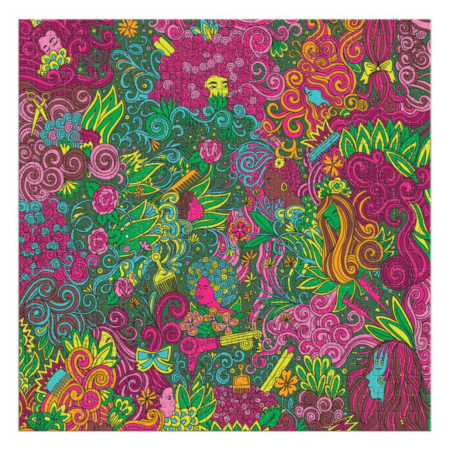 500 Piece Puzzles*Galison Andrea Pippins I Love My Hair 500 Piece Puzzle With Shaped Pieces