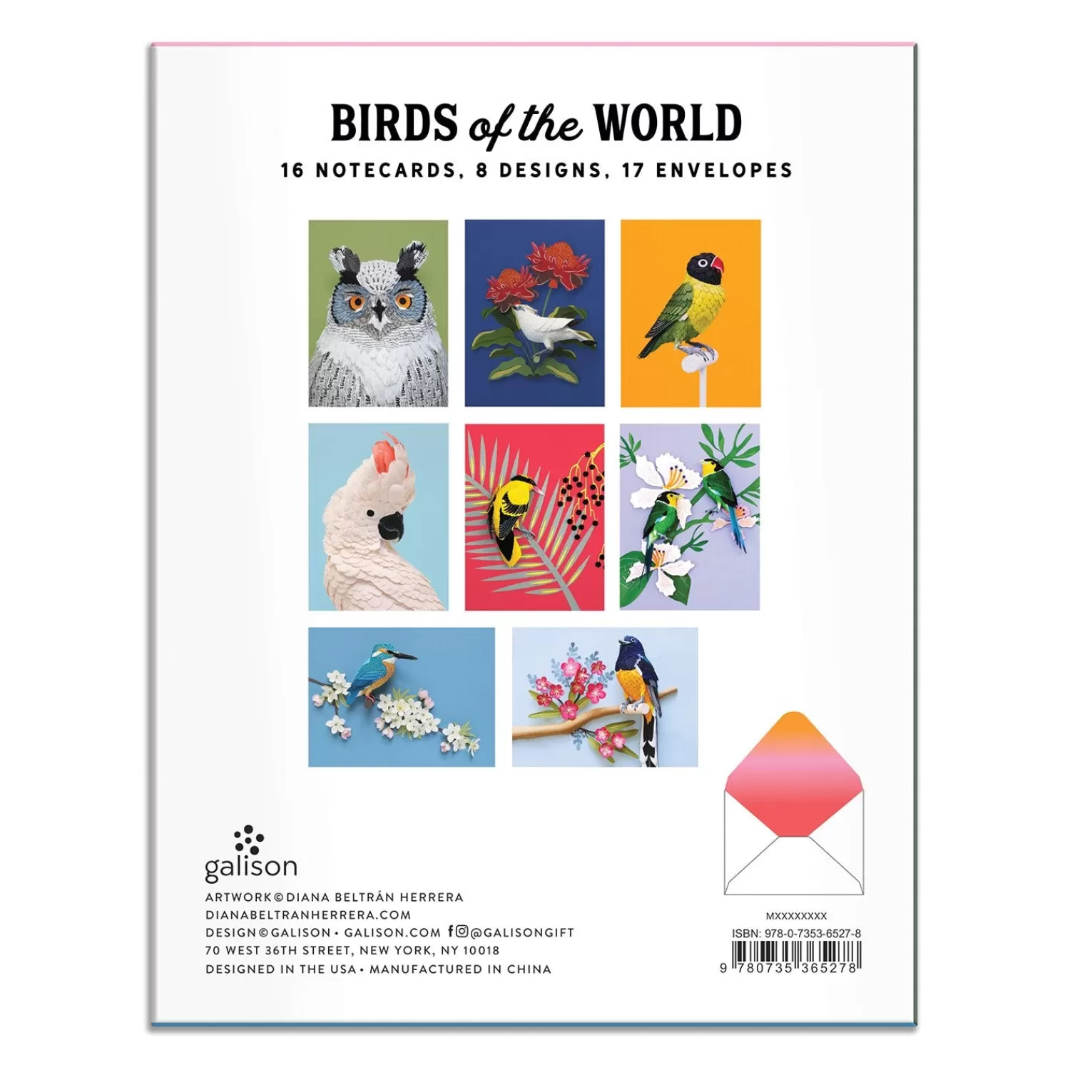 Greeting & Note Cards*Galison Birds Of The World Greeting Assortment Notecard Set
