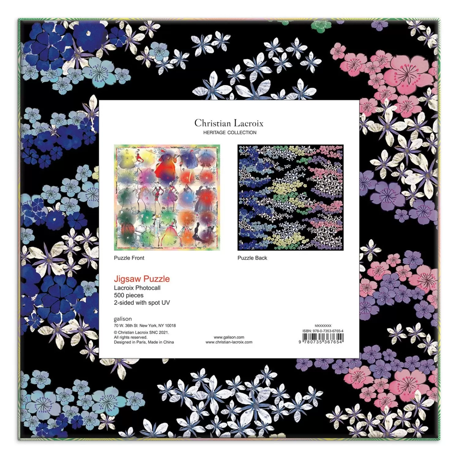 500 Piece Puzzles*Galison Christian Lacroix Heritage Collection Lacroix Photocall Double-Sided 500 Piece Jigsaw Puzzle