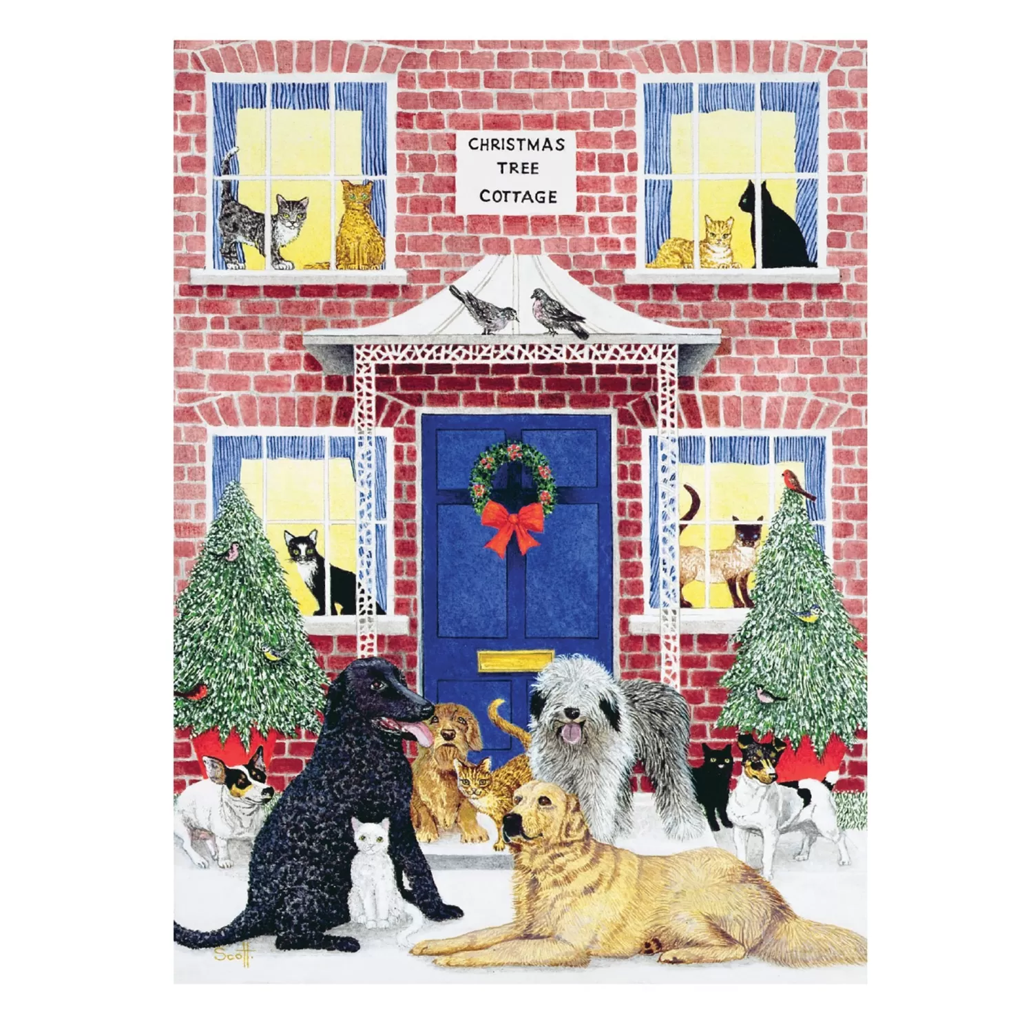 1000 Piece Puzzles*Galison Christmas Cottage 1000 Piece Jigsaw Puzzle