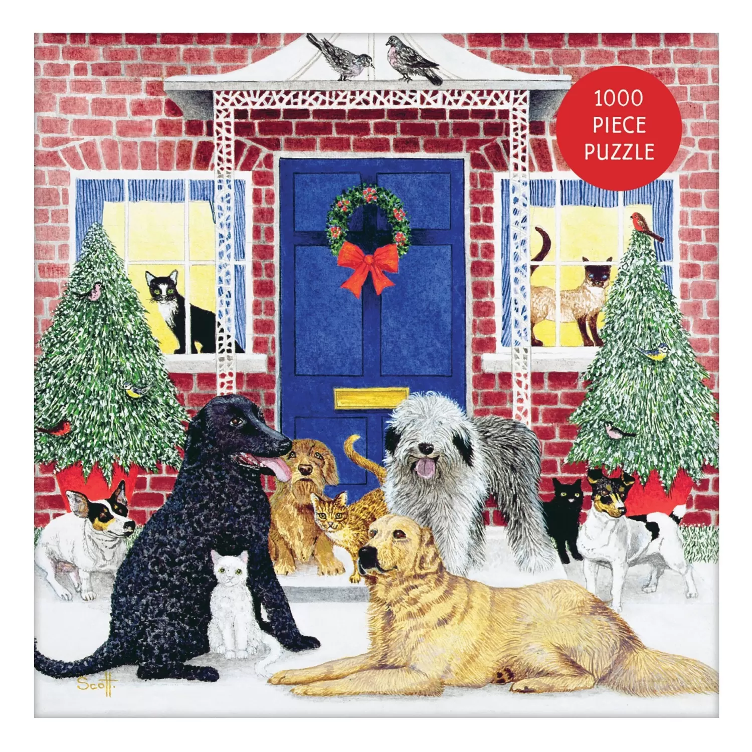 1000 Piece Puzzles*Galison Christmas Cottage 1000 Piece Jigsaw Puzzle