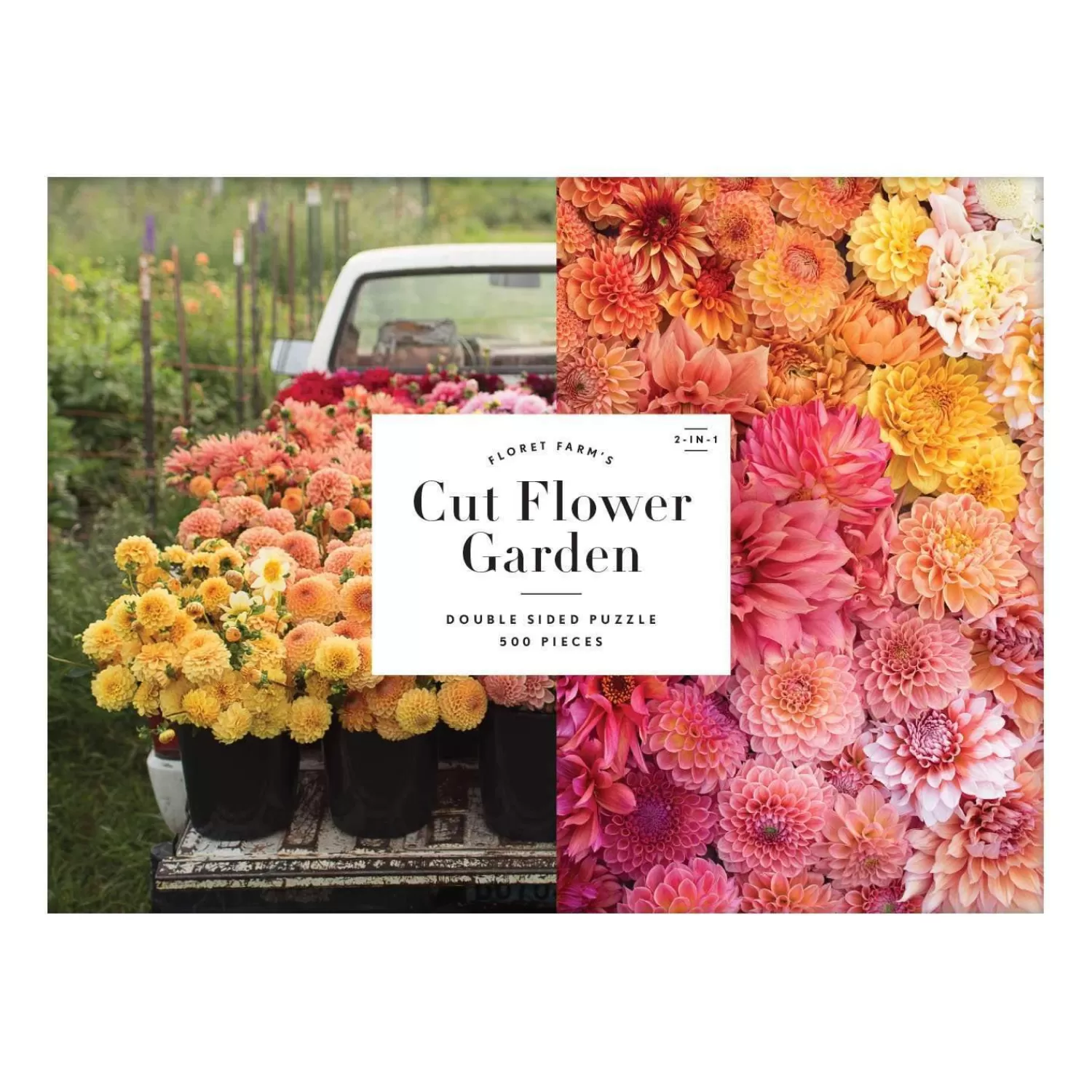 500 Piece Puzzles*Galison Floret Farm's Cut Flower Garden Double-Sided 500 Piece Jigsaw Puzzle