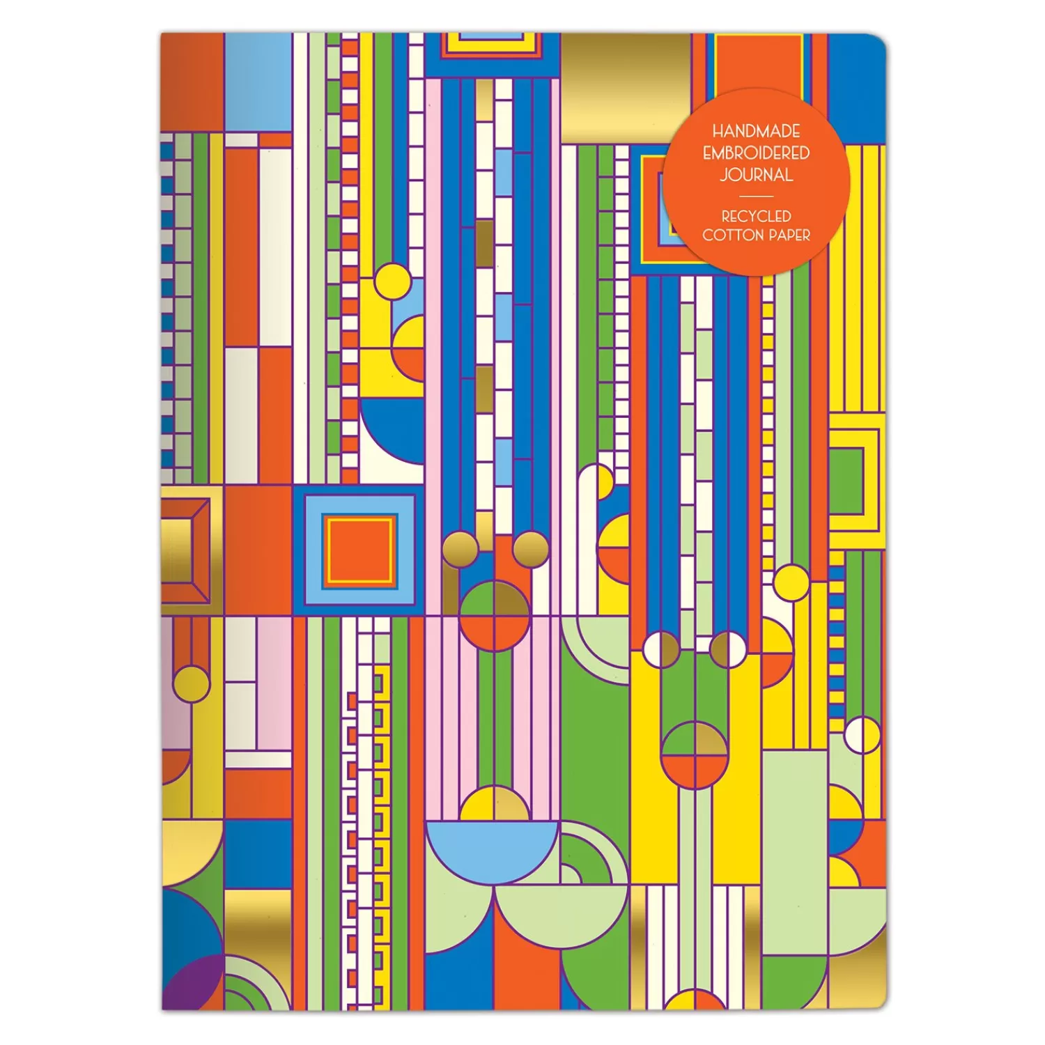 Journals & Notebooks*Galison Frank Lloyd Wright Saguaro Cactus And Forms Embroidered Handmade Journal