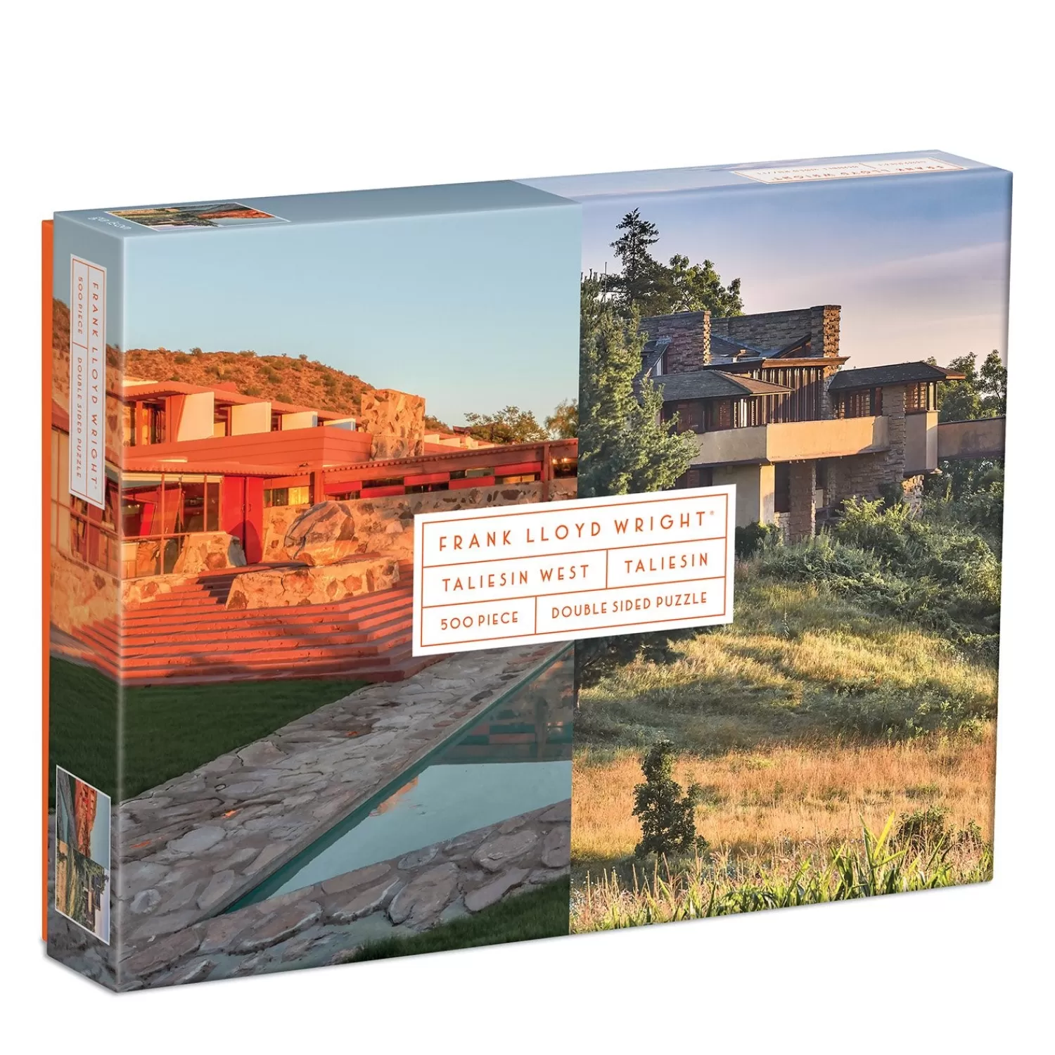 500 Piece Puzzles*Galison Frank Lloyd Wright Taliesin And Taliesin West Double-Sided 500 Piece Jigsaw Puzzle