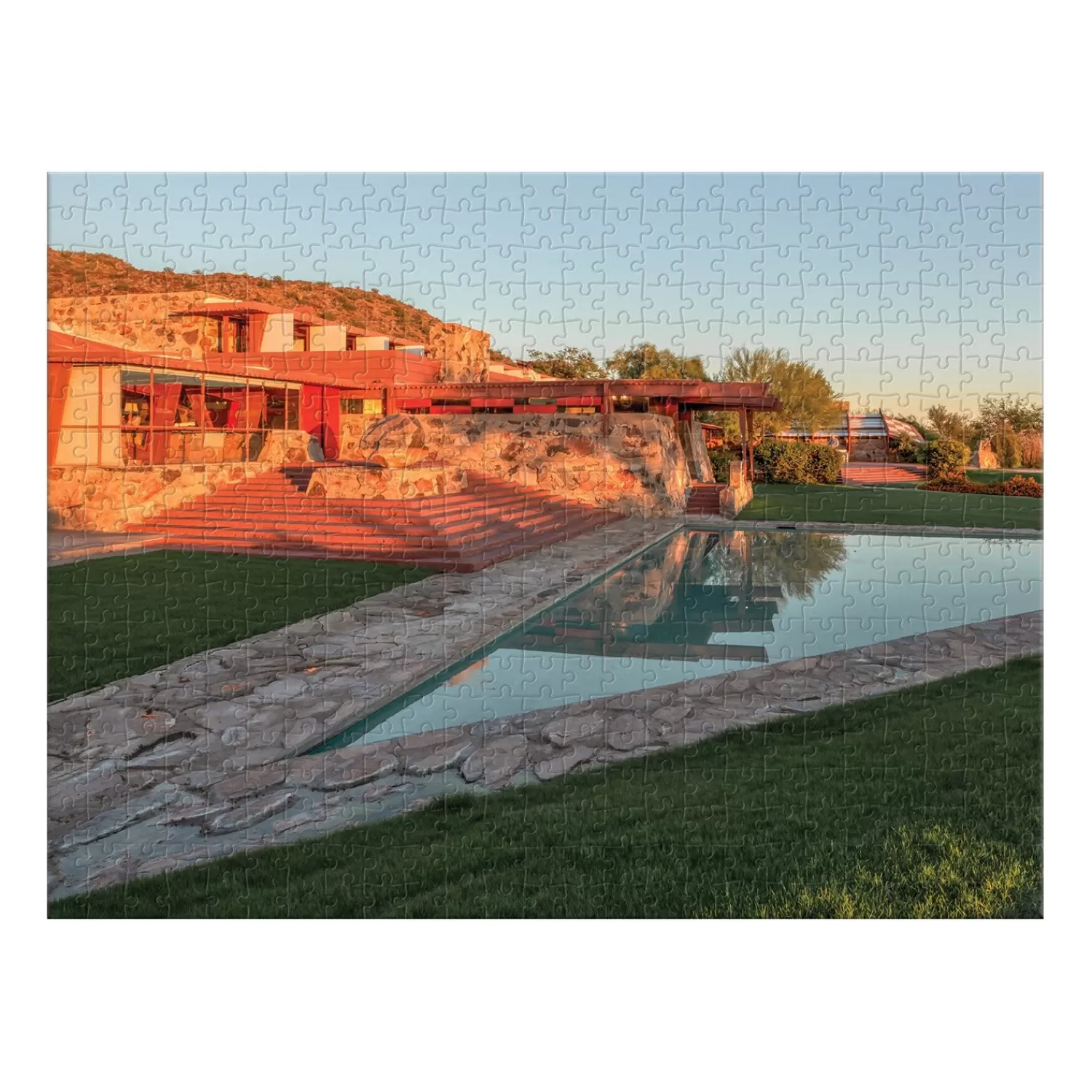 500 Piece Puzzles*Galison Frank Lloyd Wright Taliesin And Taliesin West Double-Sided 500 Piece Jigsaw Puzzle