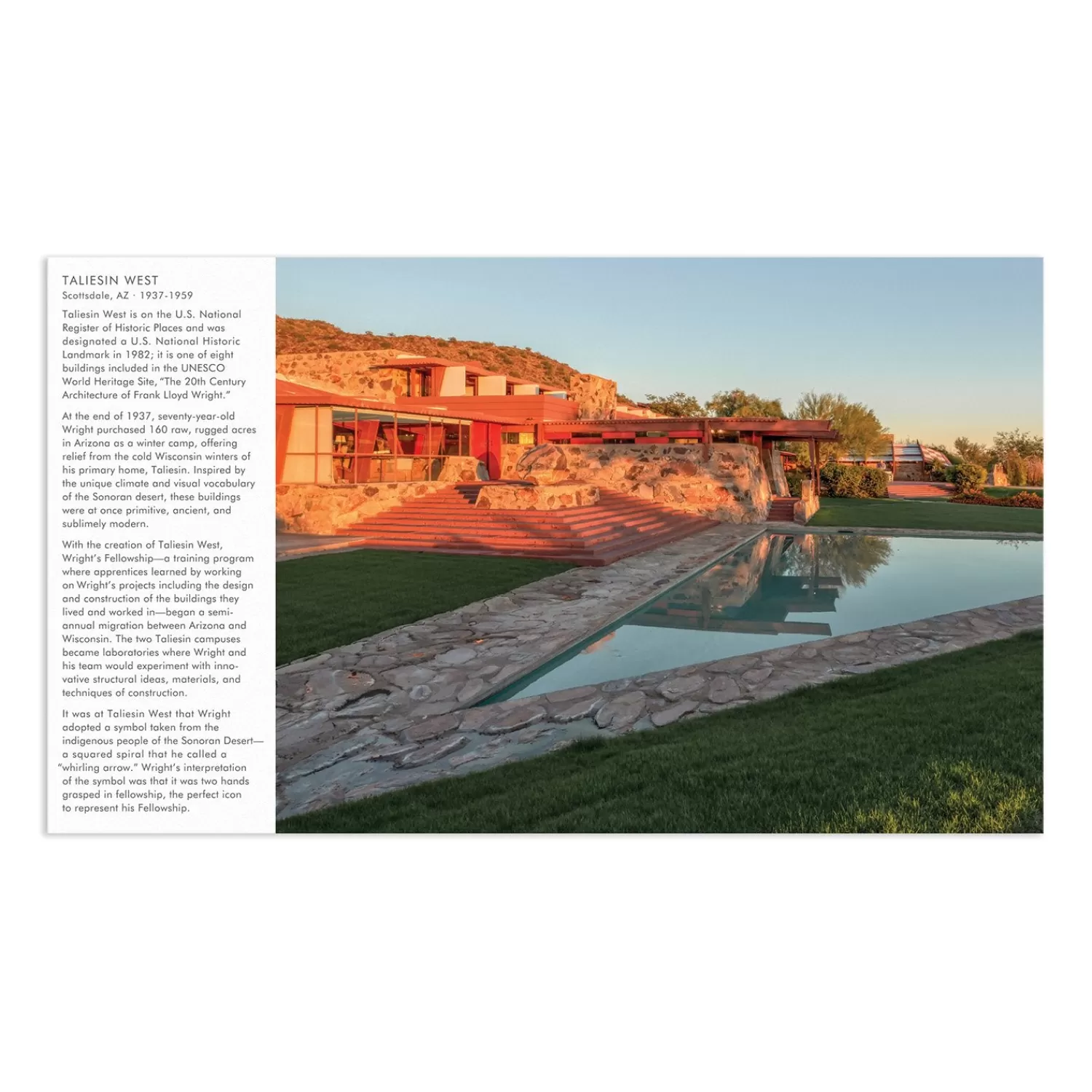 500 Piece Puzzles*Galison Frank Lloyd Wright Taliesin And Taliesin West Double-Sided 500 Piece Jigsaw Puzzle
