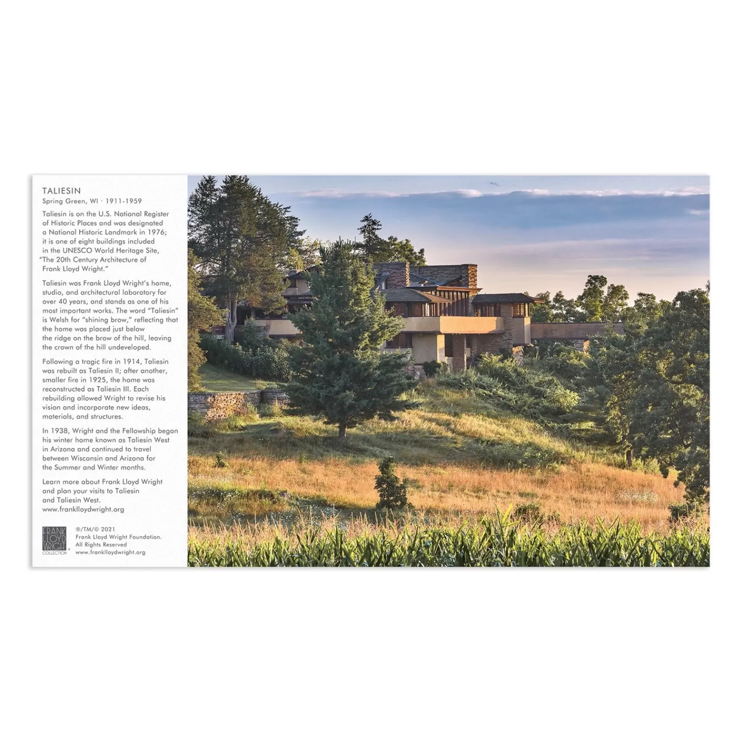 500 Piece Puzzles*Galison Frank Lloyd Wright Taliesin And Taliesin West Double-Sided 500 Piece Jigsaw Puzzle