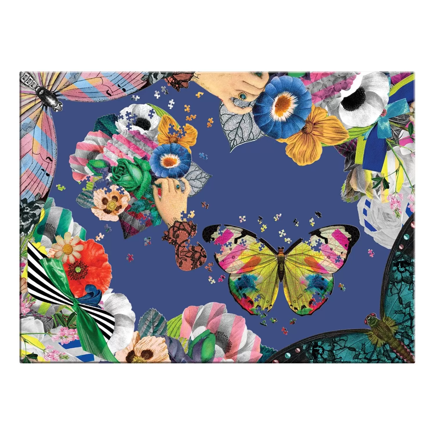 750 Piece Puzzles*Galison Heritage Collection Frivolites Set Of Two Shaped Jigsaw Puzzles