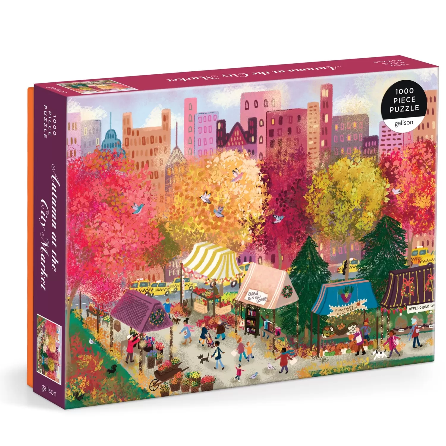1000 Piece Puzzles*Galison Joy Laforme Autumn At The City Market 1000 Piece Puzzle