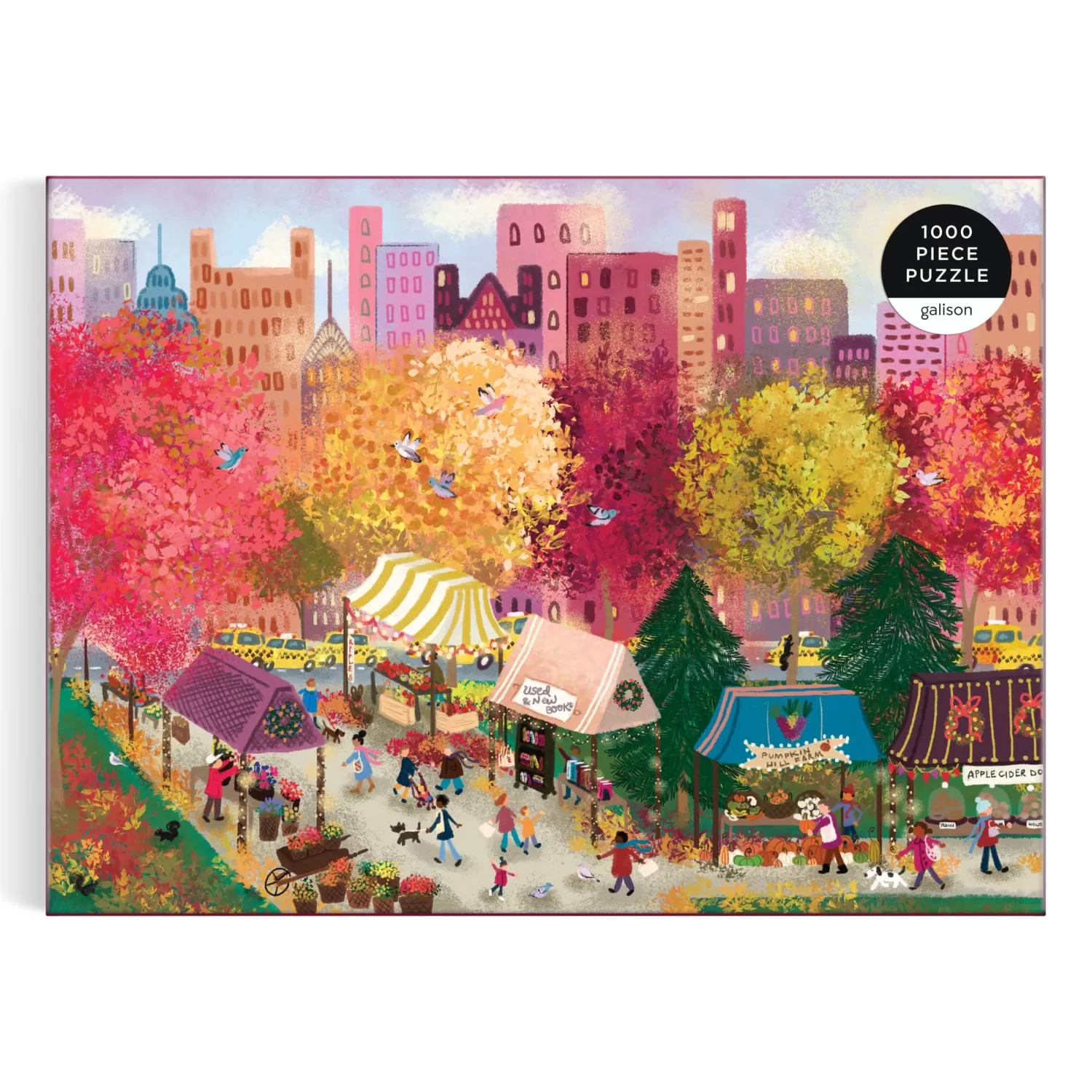 1000 Piece Puzzles*Galison Joy Laforme Autumn At The City Market 1000 Piece Puzzle