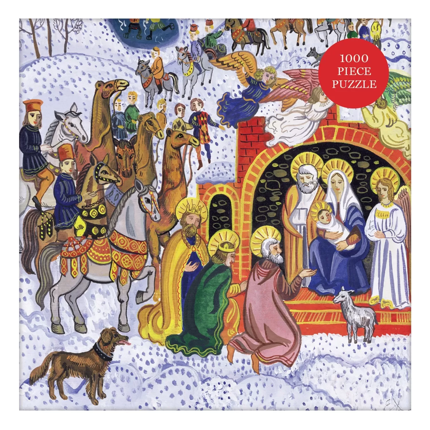 1000 Piece Puzzles*Galison Joy To The World Square Boxed 1000 Piece Jigsaw Puzzle