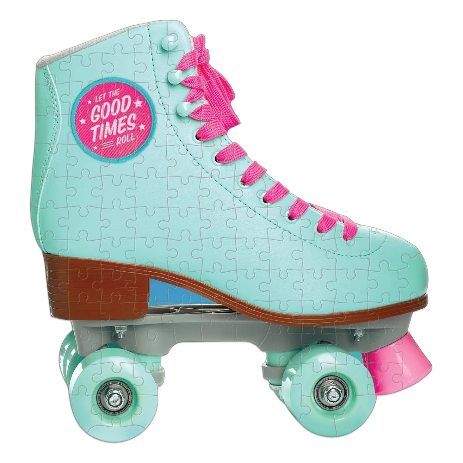 100 Piece Puzzles*Galison Let The Good Times Roll Roller Skate 100 Piece Mini Shaped Jigsaw Puzzle