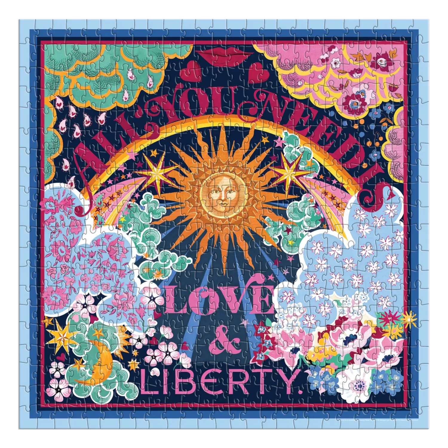 500 Piece Puzzles*Galison Liberty All You Need Is Love 500 Piece Book Puzzle
