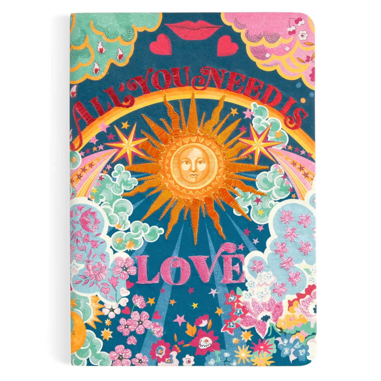 Journals & Notebooks*Galison Liberty All You Need Is Love B5 Handmade Embroidered Journal