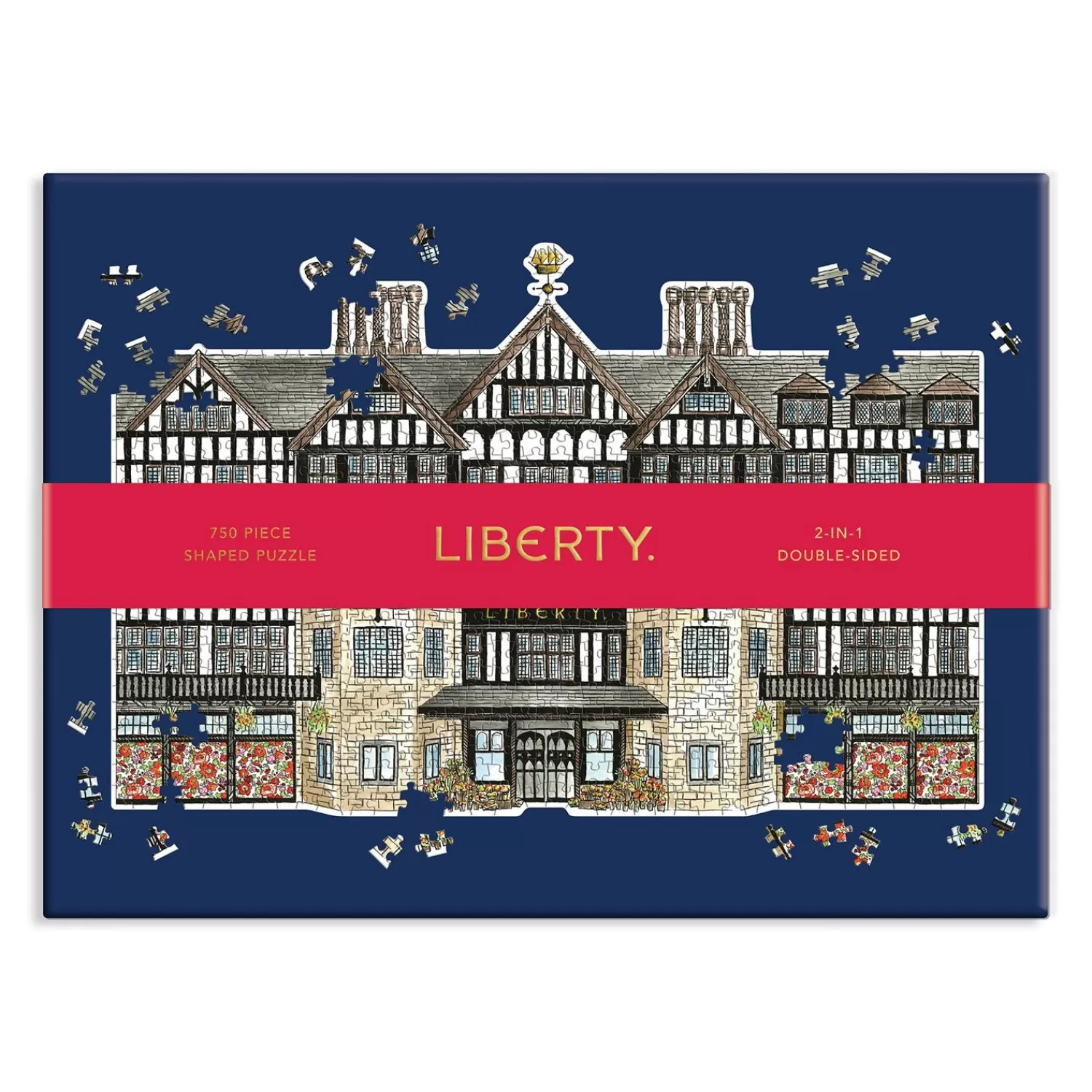 750 Piece Puzzles*Galison Liberty London Tudor Building 750 Piece Shaped Jigsaw Puzzle