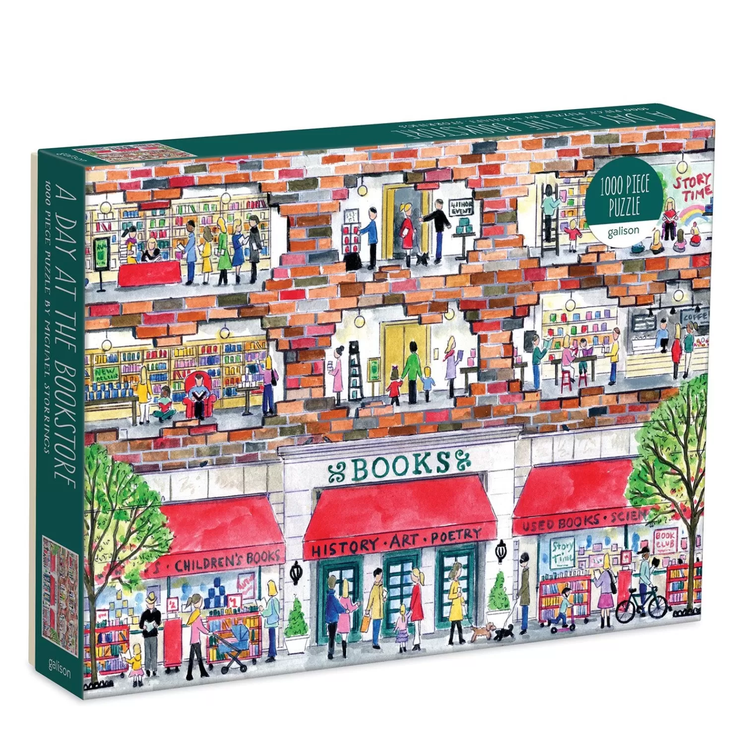 1000 Piece Puzzles*Galison Michael Storrings A Day At The Bookstore 1000 Piece Jigsaw Puzzle