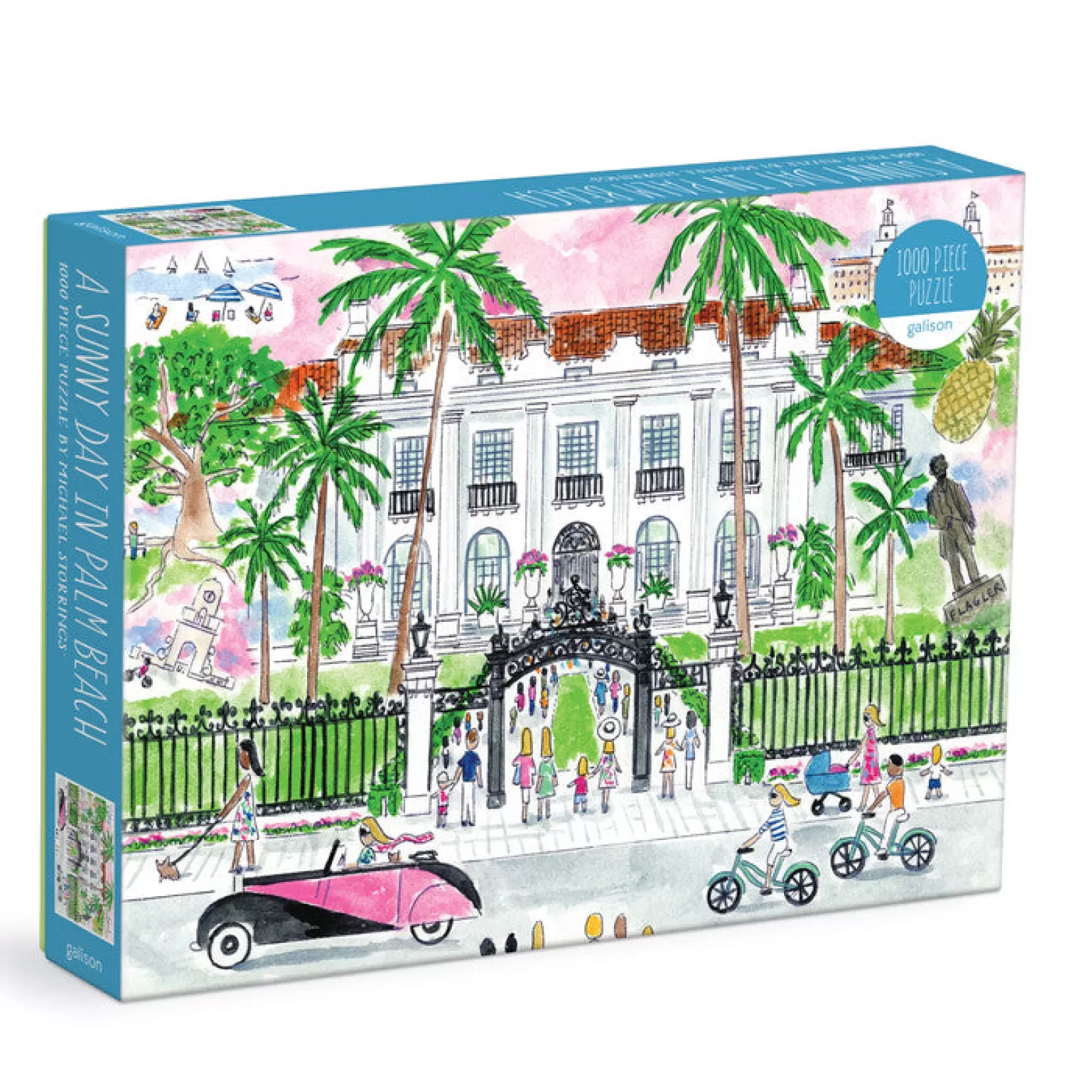 1000 Piece Puzzles*Galison Michael Storrings A Sunny Day In Palm Beach 1000 Piece Puzzle