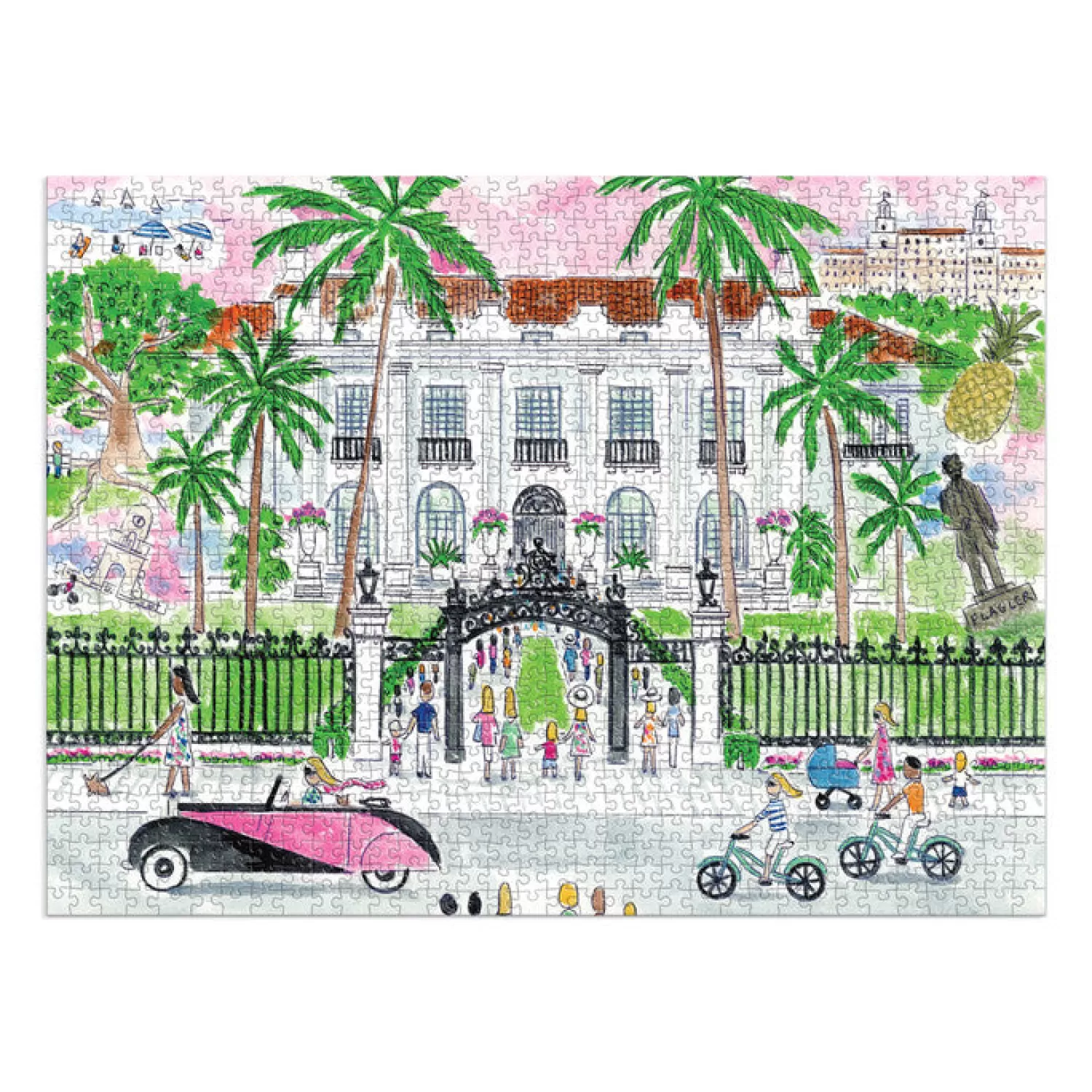 1000 Piece Puzzles*Galison Michael Storrings A Sunny Day In Palm Beach 1000 Piece Puzzle