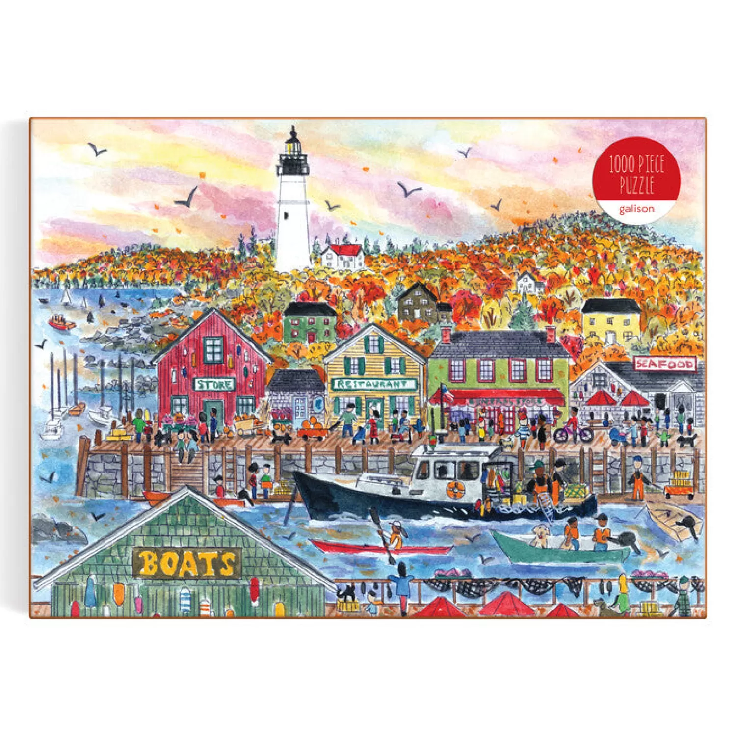 1000 Piece Puzzles*Galison Michael Storrings Autumn By The Sea 1000 Piece Puzzle