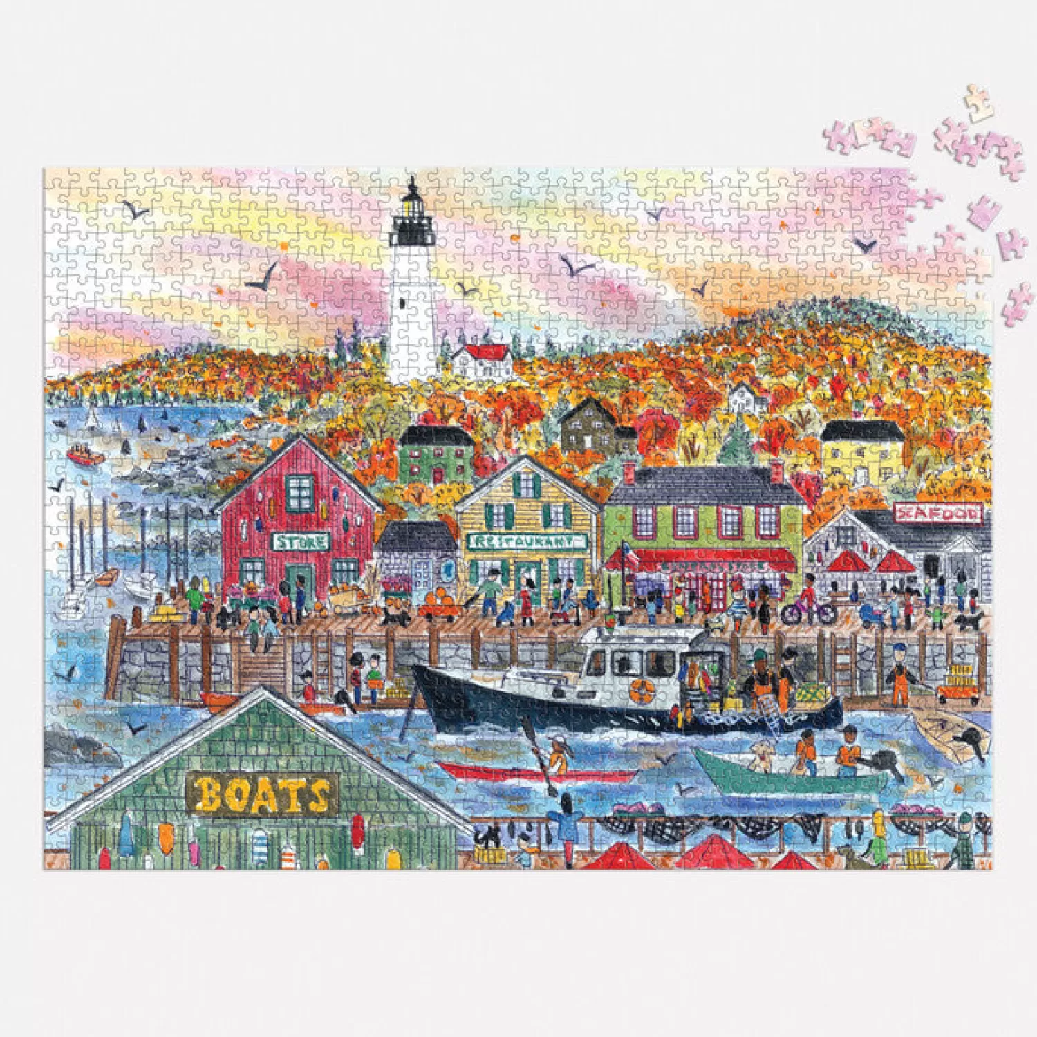 1000 Piece Puzzles*Galison Michael Storrings Autumn By The Sea 1000 Piece Puzzle
