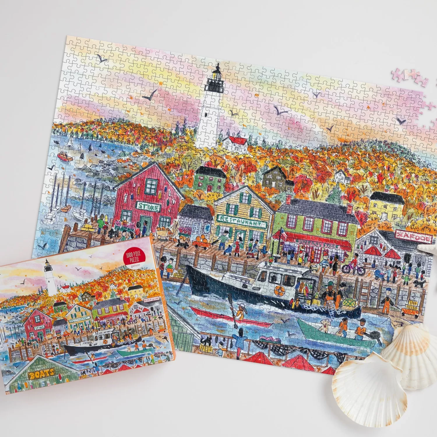 1000 Piece Puzzles*Galison Michael Storrings Autumn By The Sea 1000 Piece Puzzle