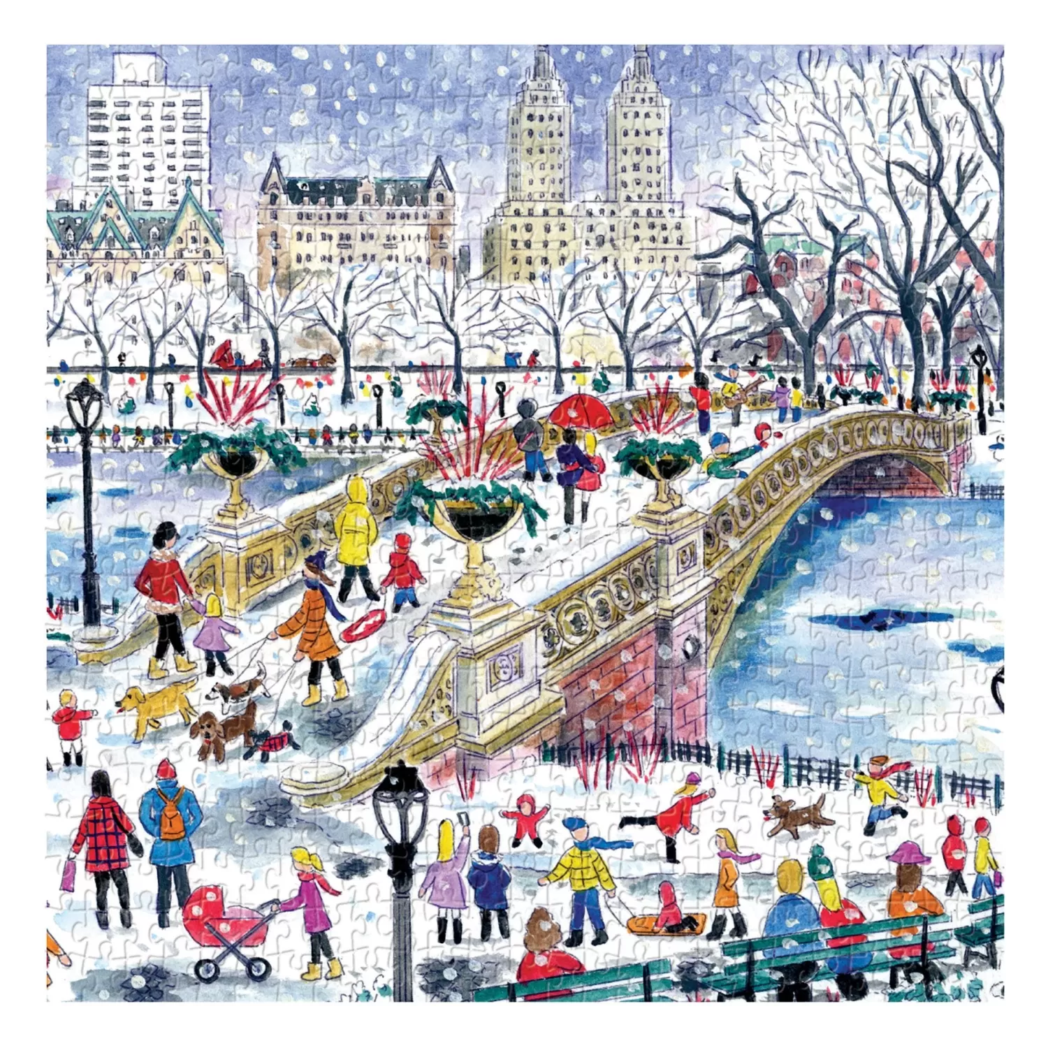 500 Piece Puzzles*Galison Michael Storrings Bow Bridge In Central Park 500 Piece Jigsaw Puzzle