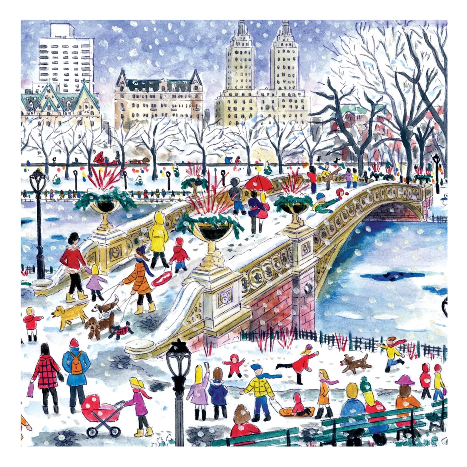 500 Piece Puzzles*Galison Michael Storrings Bow Bridge In Central Park 500 Piece Jigsaw Puzzle