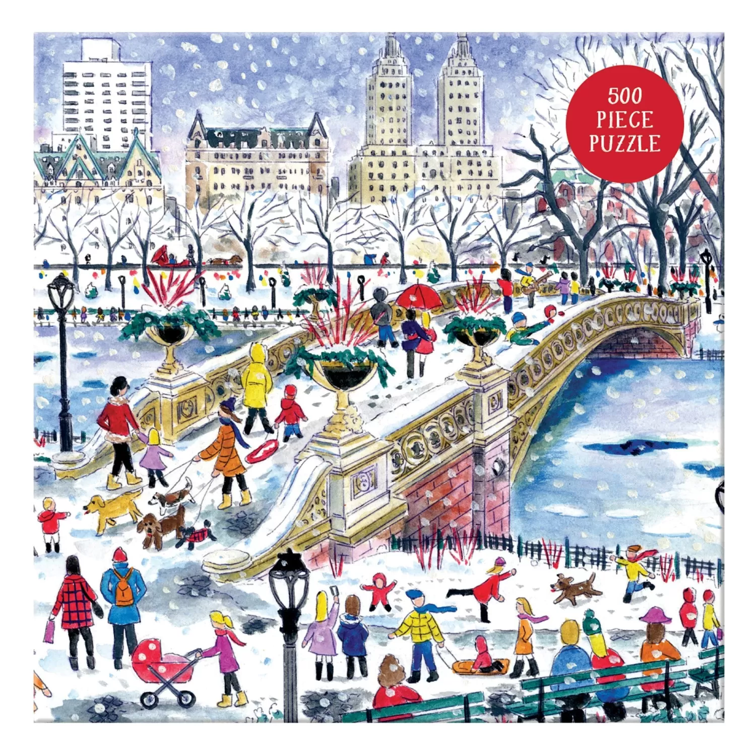 500 Piece Puzzles*Galison Michael Storrings Bow Bridge In Central Park 500 Piece Jigsaw Puzzle