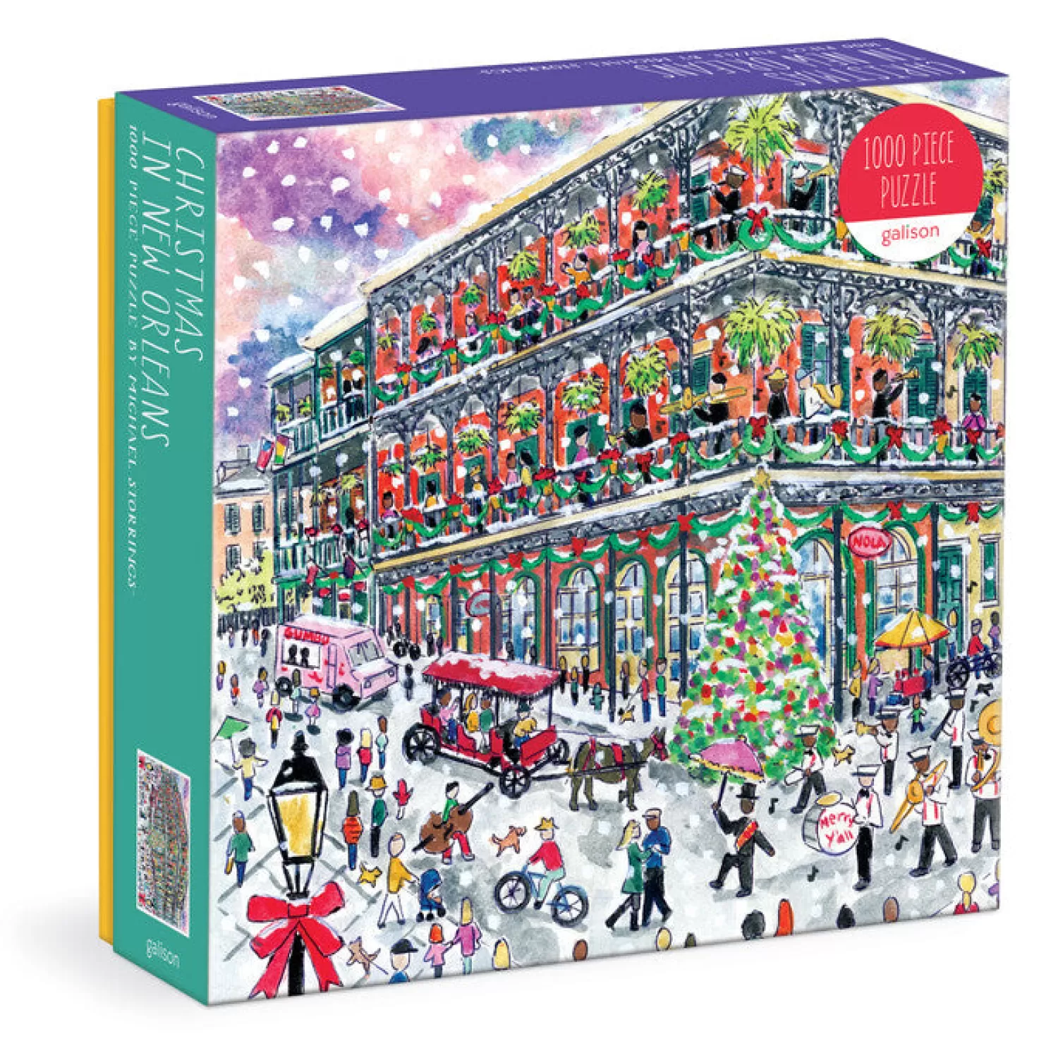1000 Piece Puzzles*Galison Michael Storrings Christmas In New Orleans 1000 Piece Puzzle