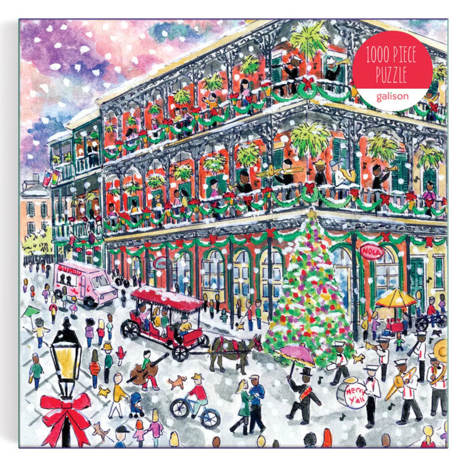 1000 Piece Puzzles*Galison Michael Storrings Christmas In New Orleans 1000 Piece Puzzle