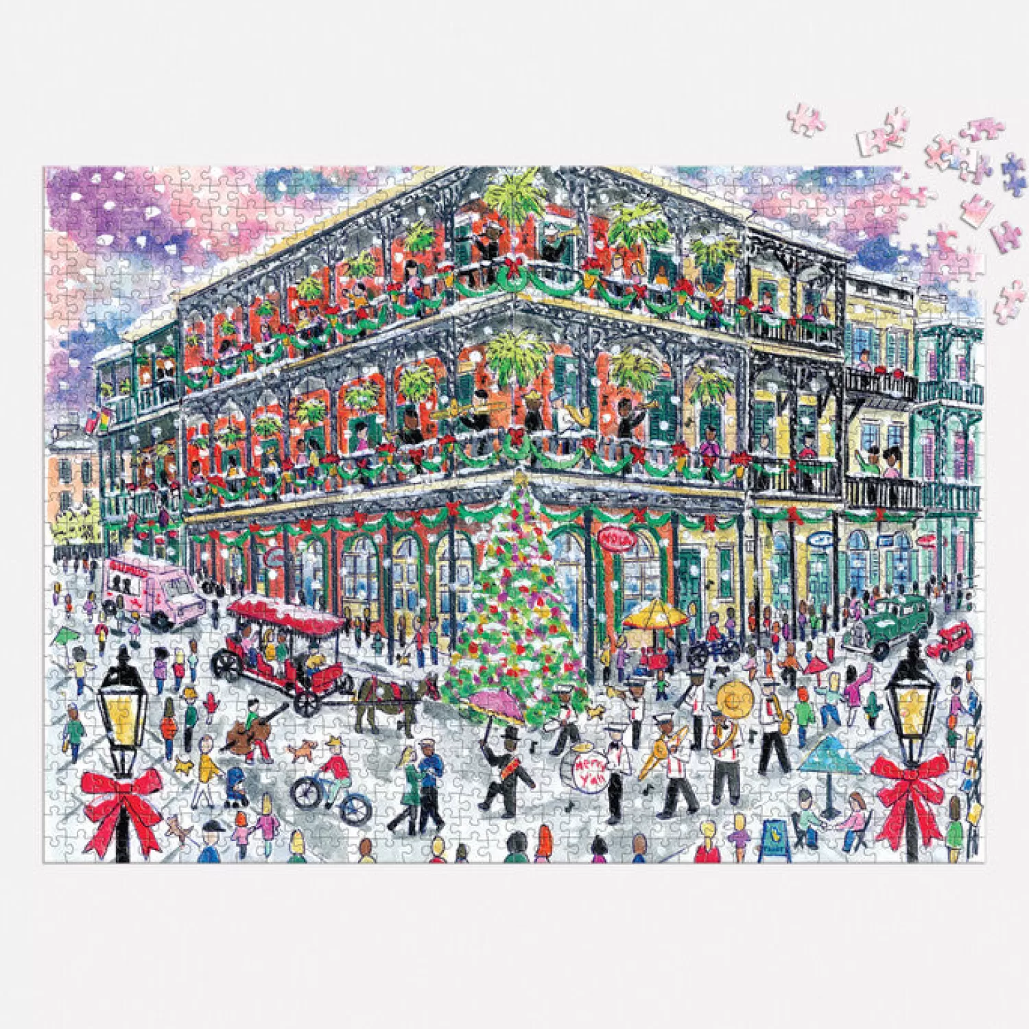 1000 Piece Puzzles*Galison Michael Storrings Christmas In New Orleans 1000 Piece Puzzle