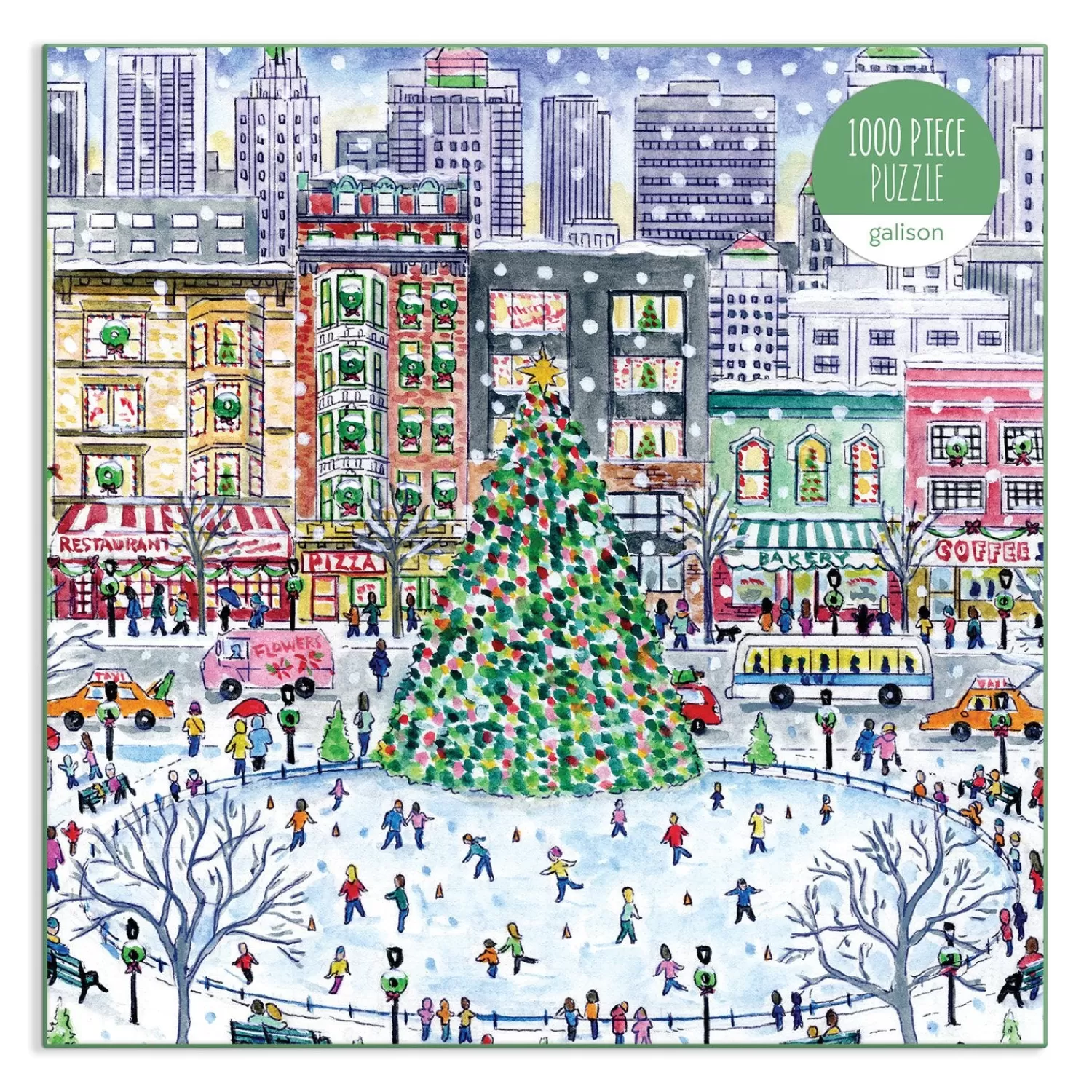1000 Piece Puzzles*Galison Michael Storrings Christmas In The City 1000 Piece Puzzle