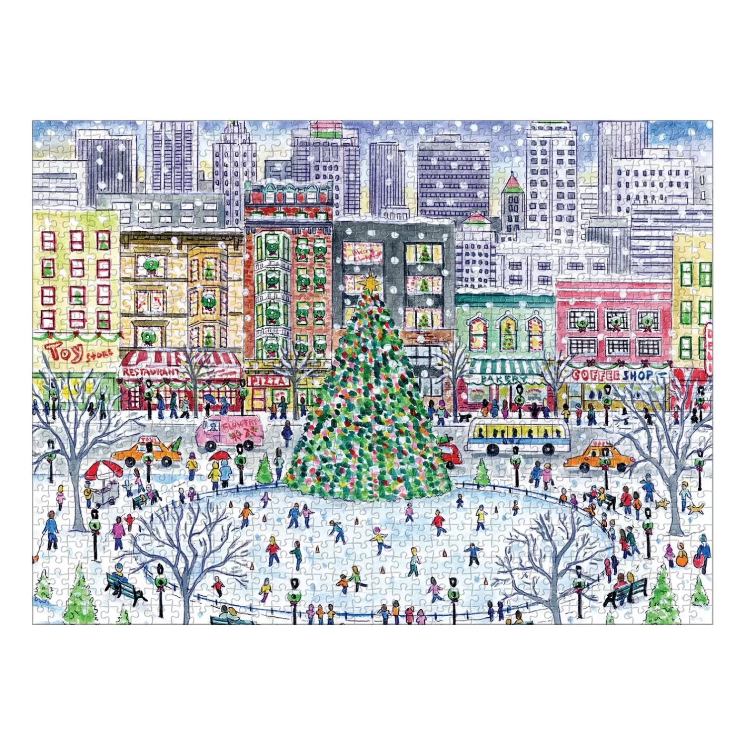1000 Piece Puzzles*Galison Michael Storrings Christmas In The City 1000 Piece Puzzle