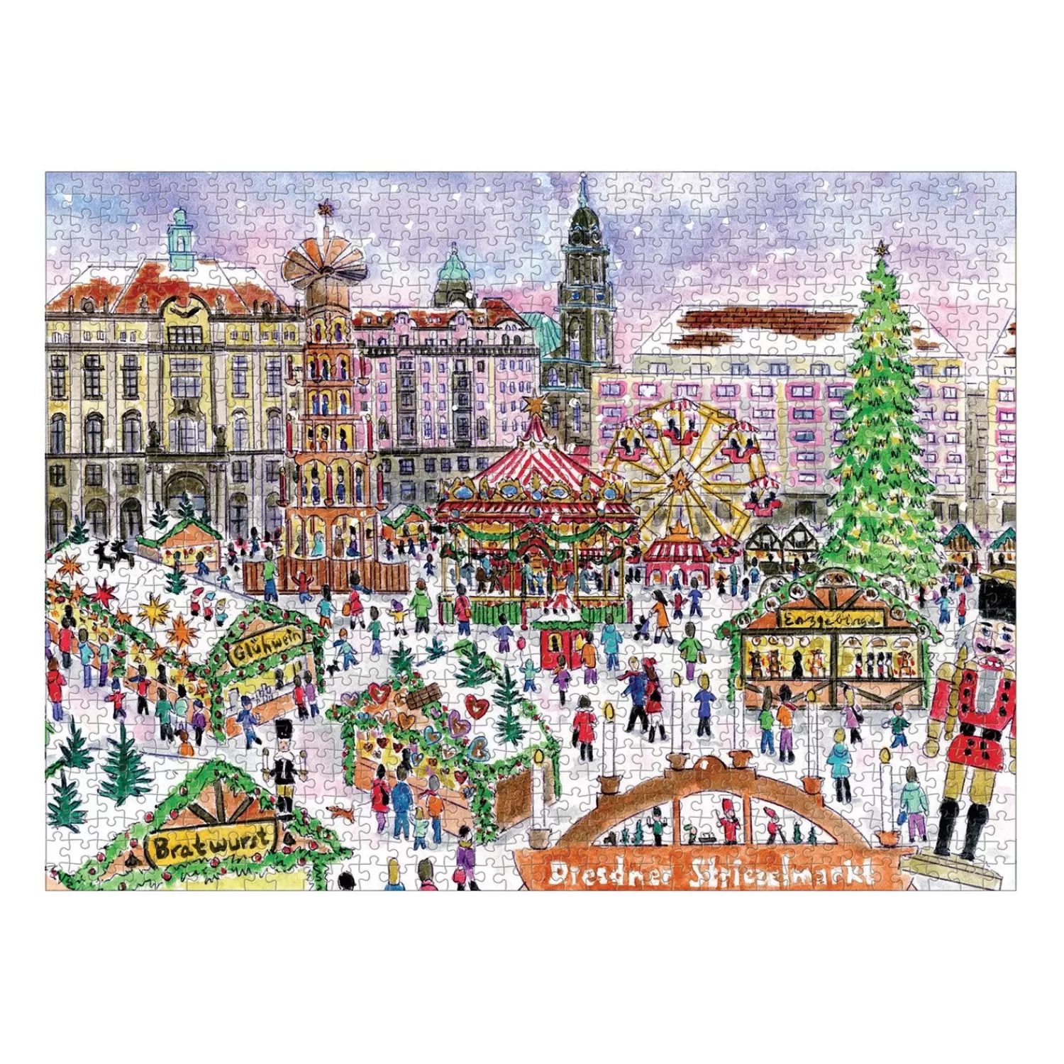 1000 Piece Puzzles*Galison Michael Storrings Christmas Market 1000 Piece Puzzle