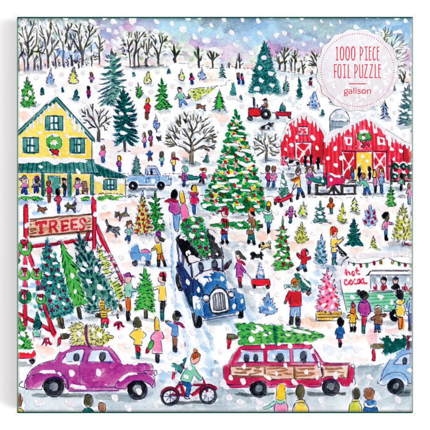 1000 Piece Puzzles*Galison Michael Storrings Christmas Tree Farm 1000 Piece Foil Puzzle