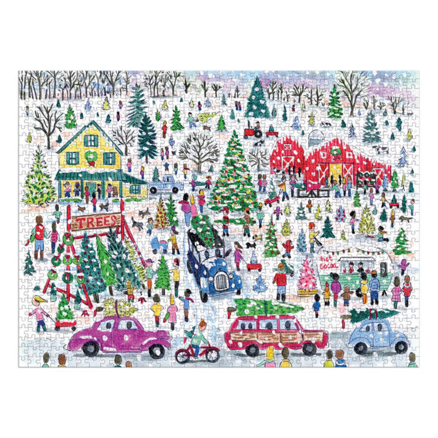 1000 Piece Puzzles*Galison Michael Storrings Christmas Tree Farm 1000 Piece Foil Puzzle