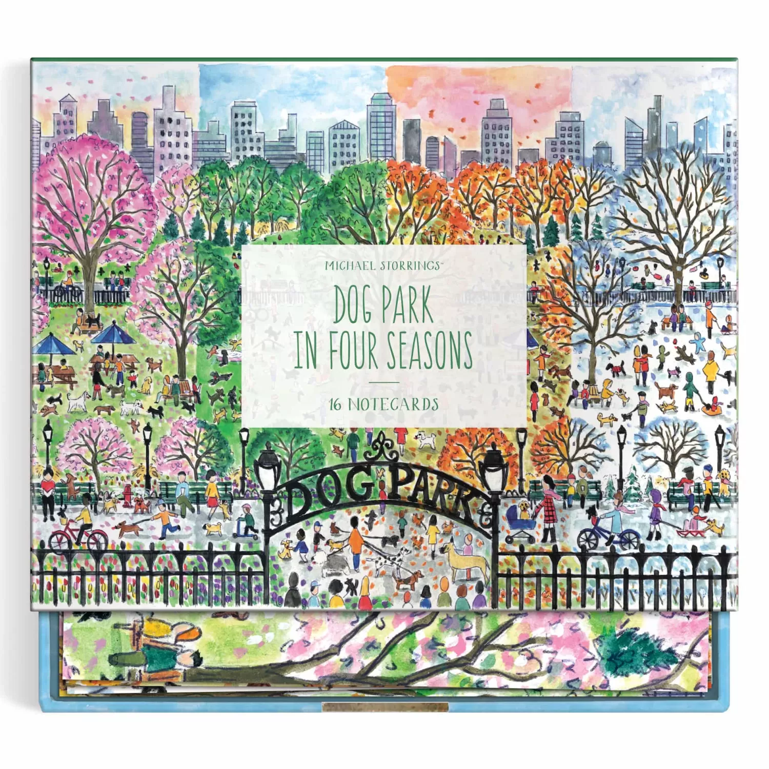 Greeting & Note Cards*Galison Michael Storrings Dog Park In Four Seasons Greeting Card Assortment