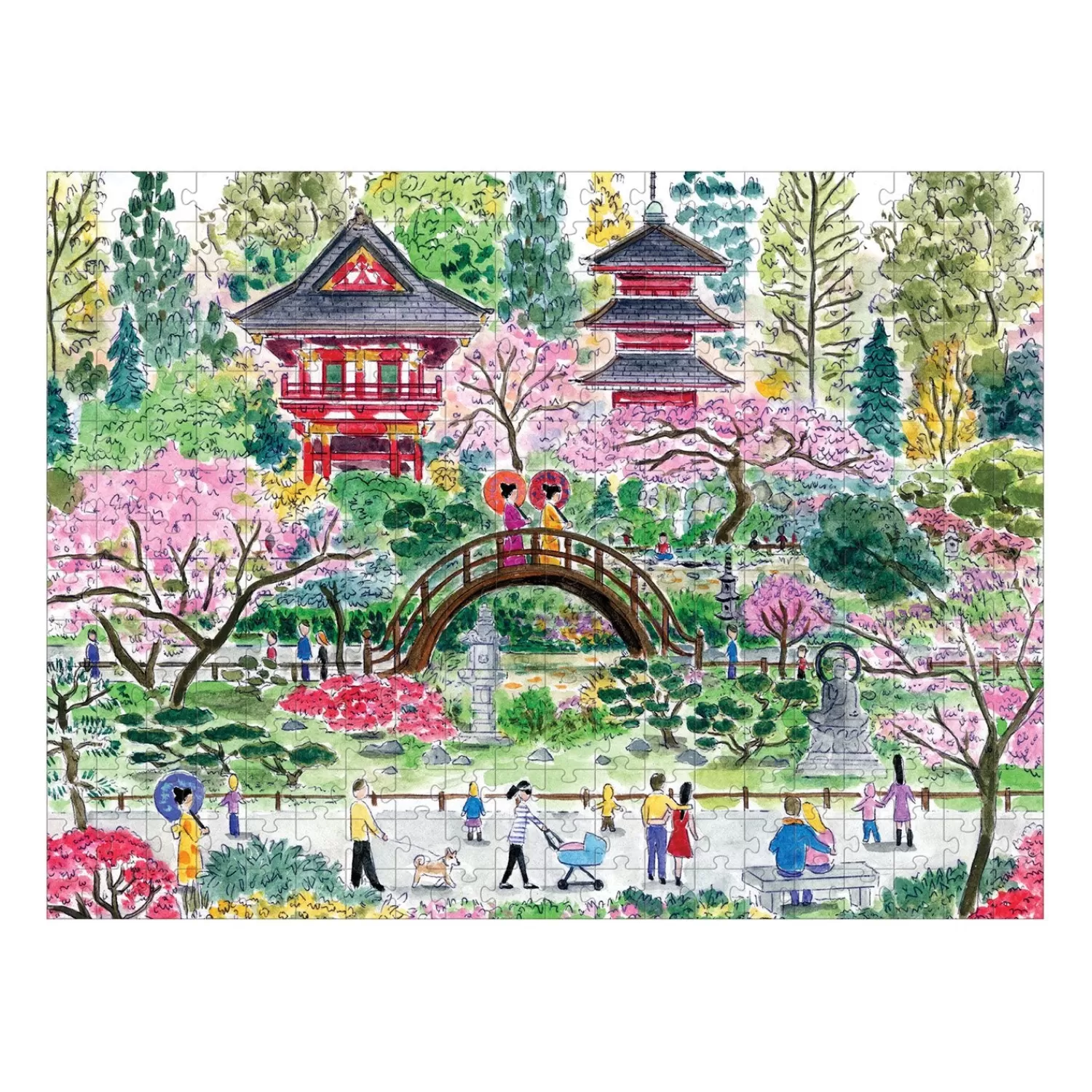 300 Piece Puzzles*Galison Michael Storrings Japanese Tea Garden 300 Piece Jigsaw Puzzle