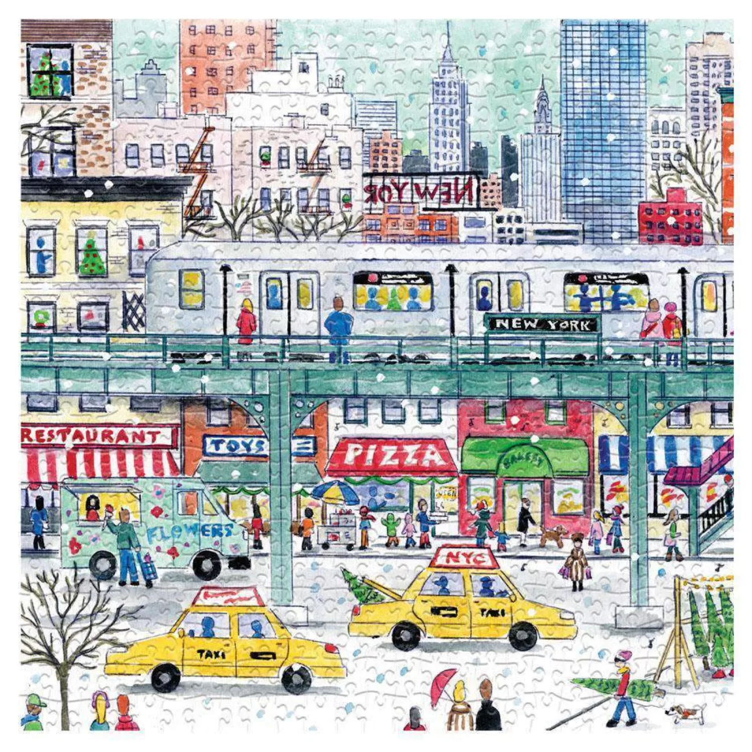 500 Piece Puzzles*Galison Michael Storrings New York City Subway 500 Piece Jigsaw Puzzle