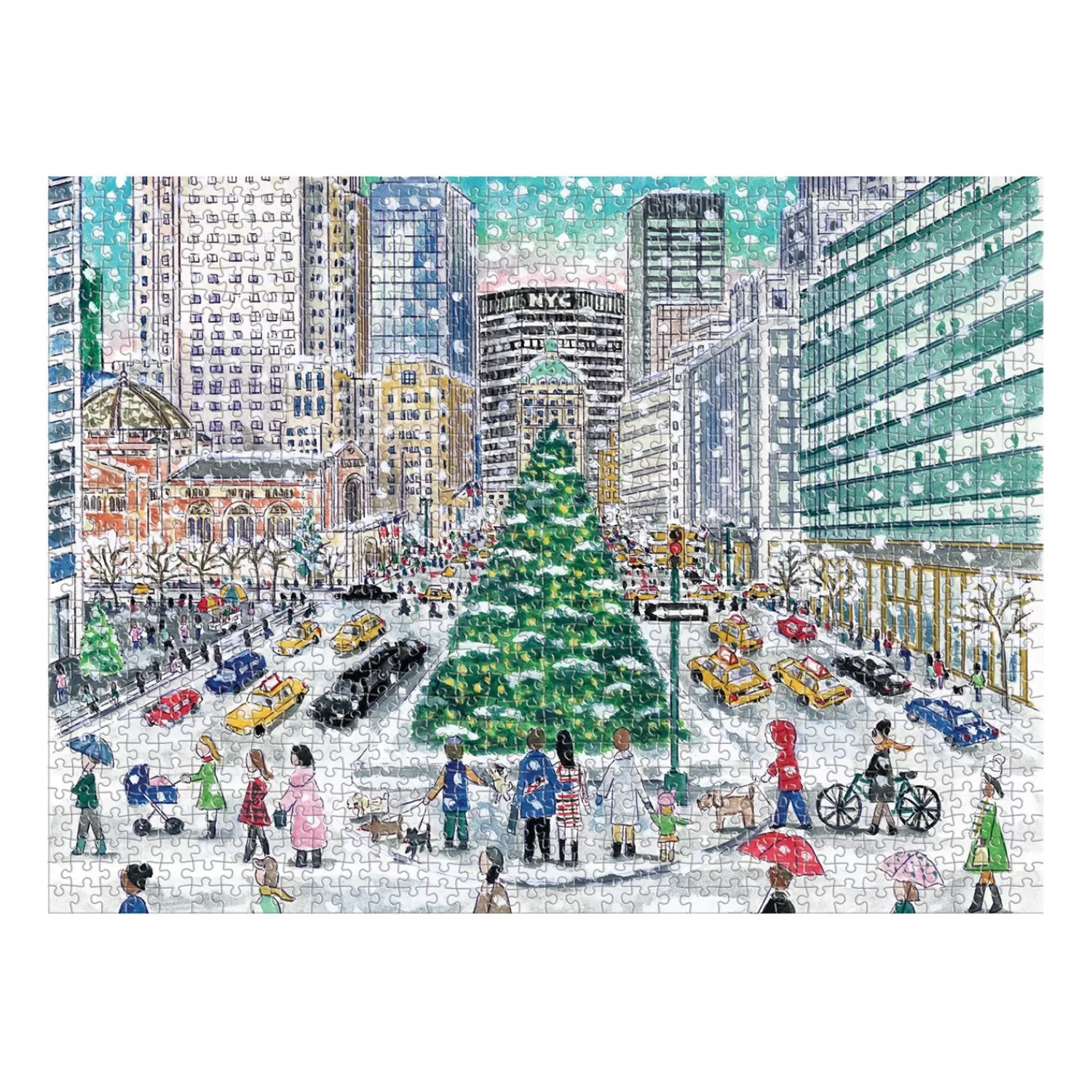 1000 Piece Puzzles*Galison Michael Storrings Snowfall On Park Avenue 1000 Piece Puzzle