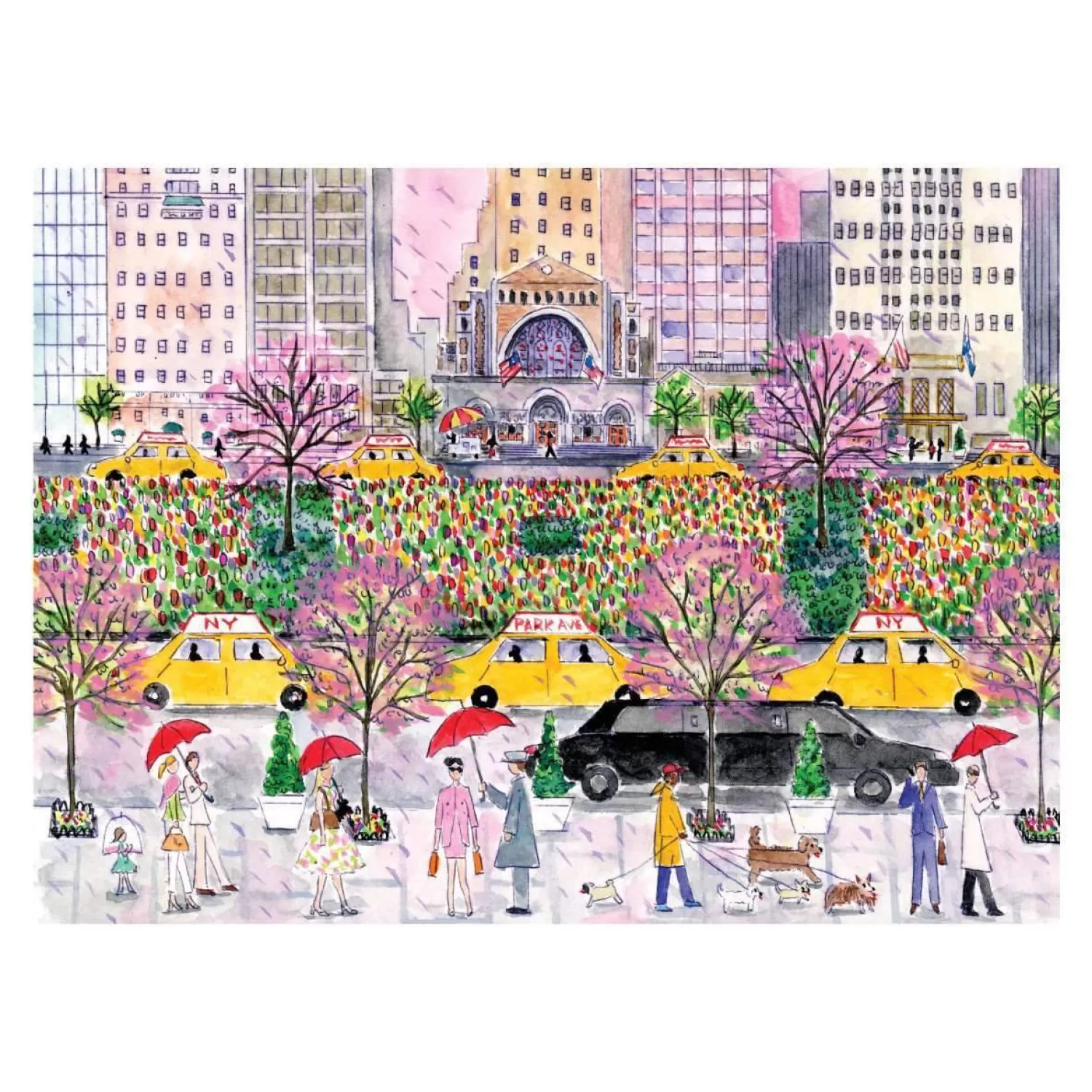 1000 Piece Puzzles*Galison Michael Storrings Spring On Park Avenue 1000 Piece Jigsaw Puzzle