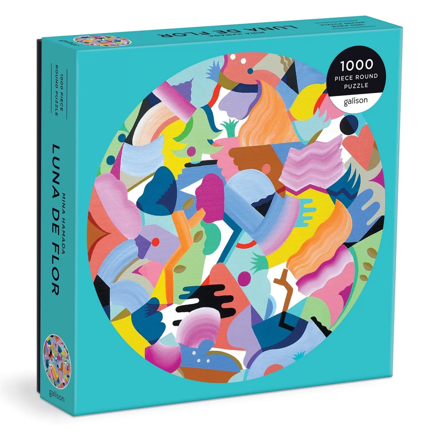 1000 Piece Puzzles*Galison Mina Hamada Luna De Flor 1000 Piece Round Puzzle