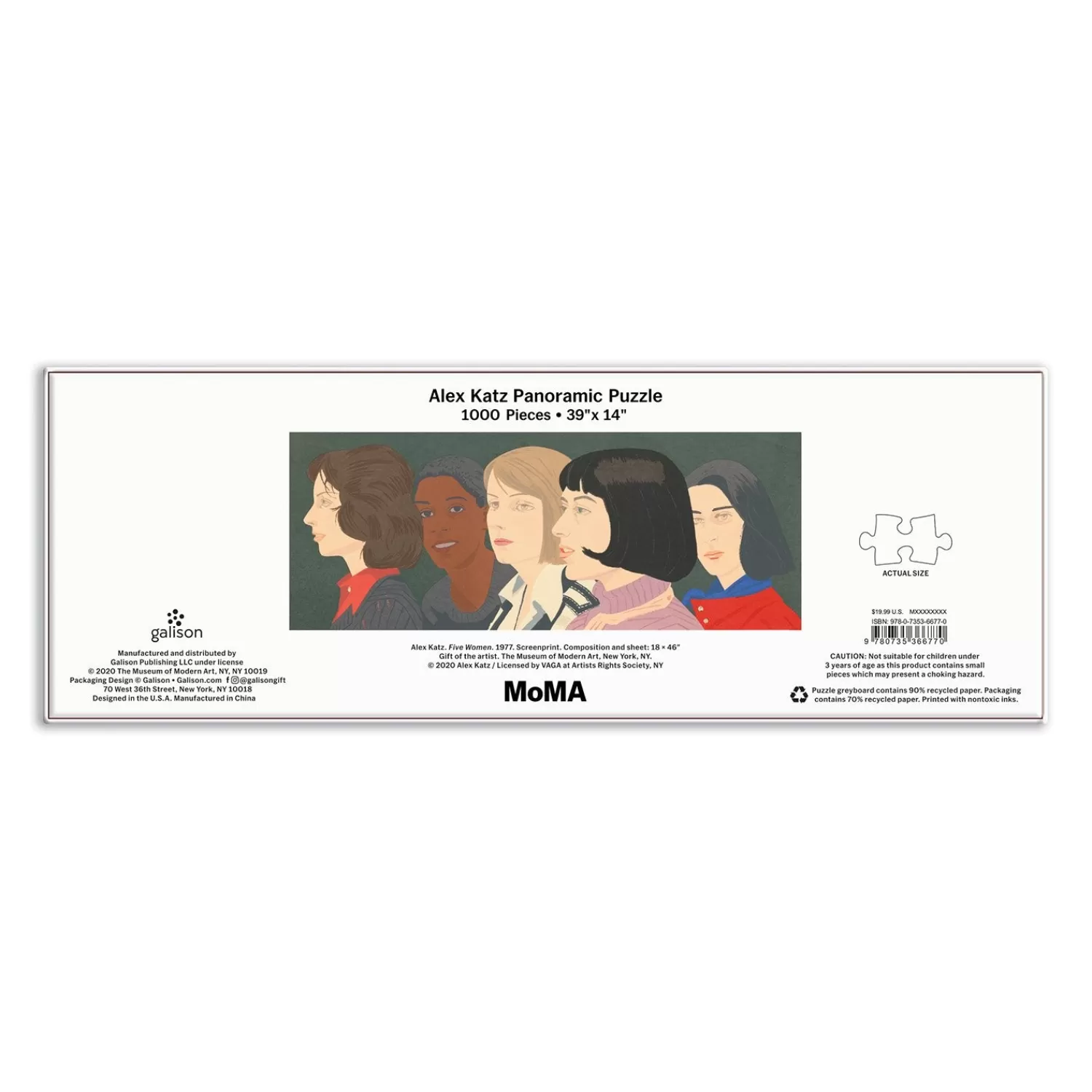 1000 Piece Puzzles*Galison Moma Alex Katz Five Women 1000 Piece Panoramic Jigsaw Puzzle