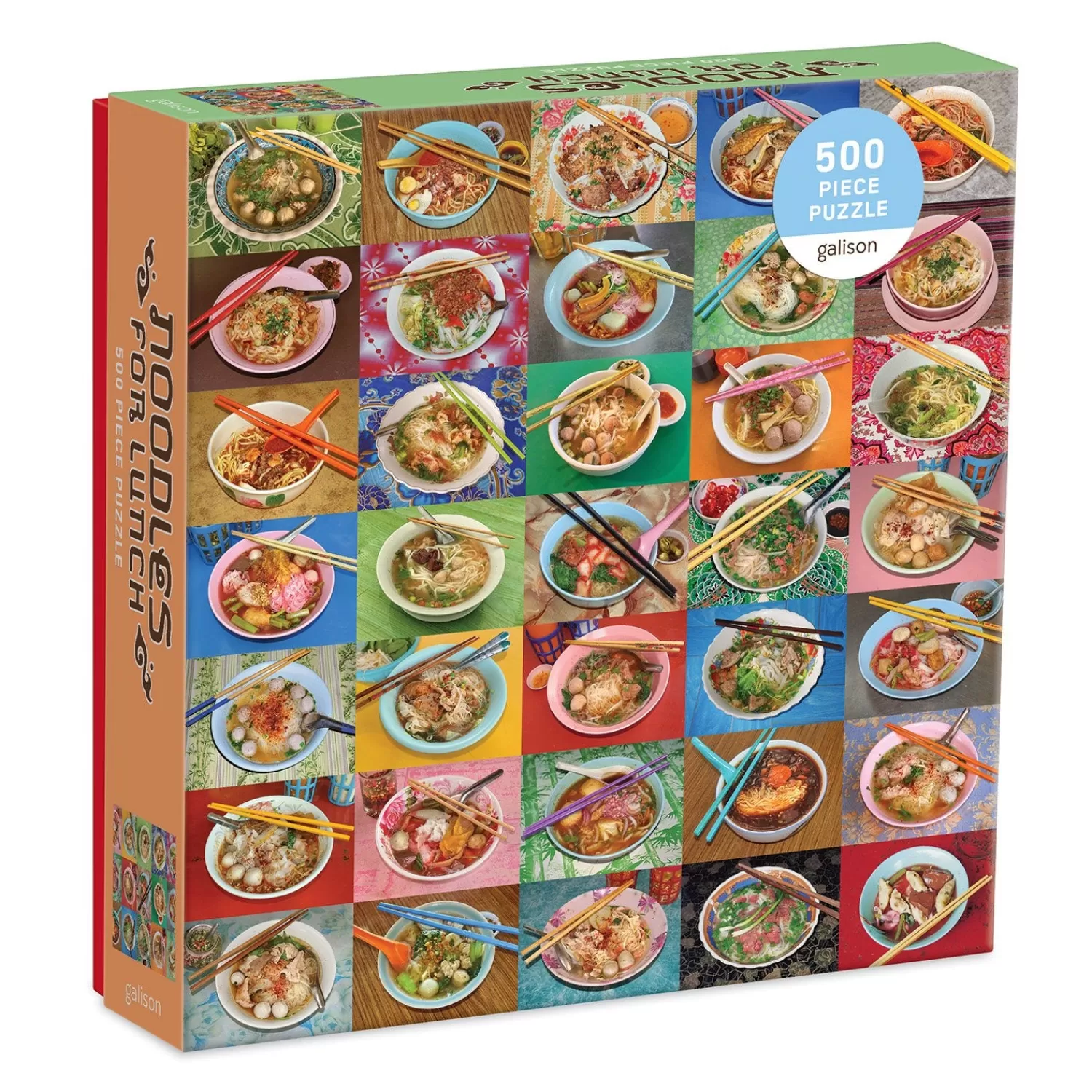 500 Piece Puzzles*Galison Troy Litten Noodles For Lunch 500 Piece Jigsaw Puzzle